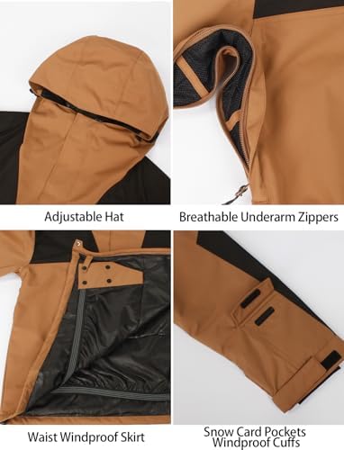 GSOU SNOW Mens Snowboard Jacket Snowboarding Ski Jacket Pullover Waterproof