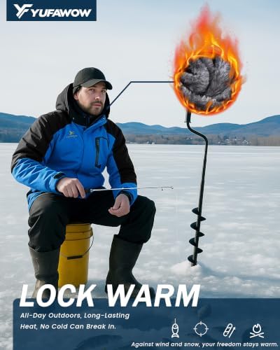Yufawow Men Winter Jacket Skiing Jacket Insulated Fleece Lined Waterproof Windbreaker for Snowboard Hiking Camping ATV Outdoor Work