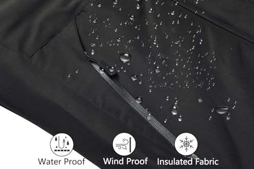 MOERDENG Women's Ski Jacket Warm Winter Coat Snowboarding Jacket