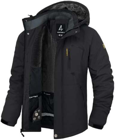 Mens Winter Jacket Ski Snow Waterproof Puffer Parka Coats
