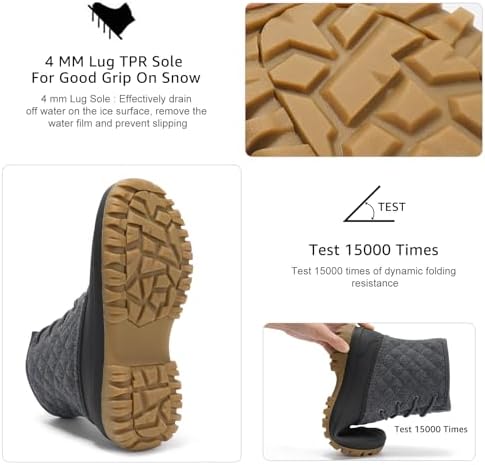 STQ Duck Boots for Women Waterproof Winter Boots Insulated Snow Boots