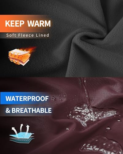 Outdoor Ventures Women's Softshell Jacket Fleece Lined Waterproof Rain Coat