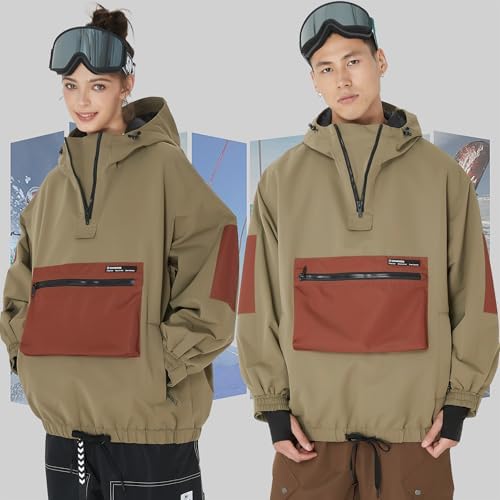 SNOWVERB Women's and Men's Baggy Ski Cargo Coats Snow Snowboard Jackets