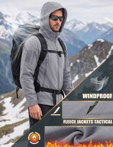 MAGCOMSEN Men's Jackets Tactical Winter Waterproof Softshell Rain Coat