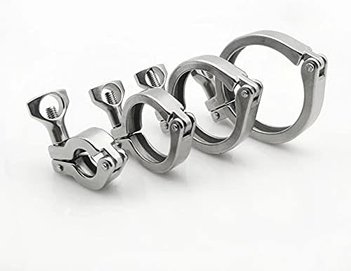 Beduan 2" Sanitary Tri Clamp, 304 Stainless Steel Single Pin Heavy Duty Tri Clamp Clover with Wing Nut for Ferrule TC 2". 2Pack (2 Inch)