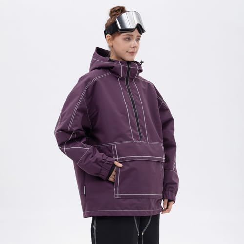 SNOWVERB Loose Fit Snowboard Insulated Ski Jacket Snow Coat for Mens Womens