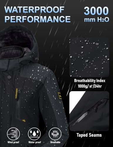 MAGCOMSEN Winter Coats for Women Ski Jackets Snow Waterproof Warm Rain Coat