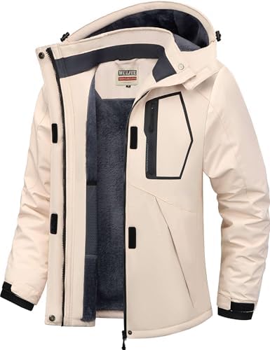 WULFUL Women's Waterproof Ski Jacket Warm Winter Coats Windproof Winter Jackets for Women Fleece Lined Windbreaker with Hood