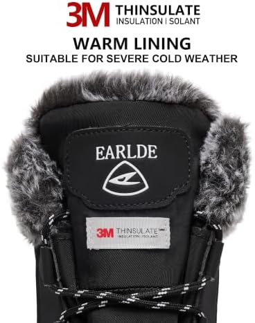 EARLDE Women's Snow Boots Waterproof Mid-Calf Winter Boots