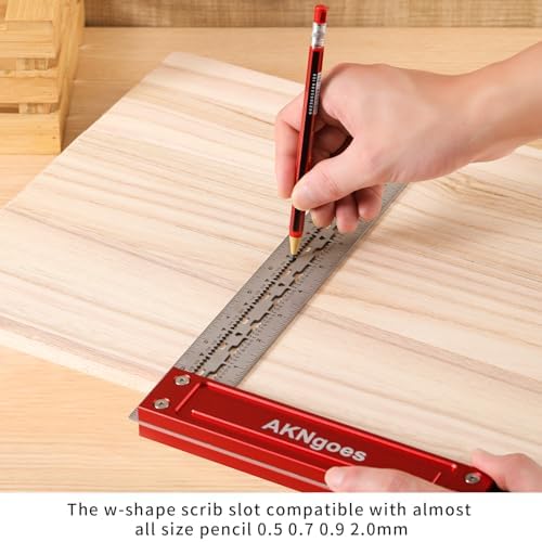 Precision Woodworking Square, Woodworking Scriber Marking Line Ruler 6inch