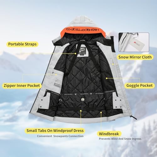Womens Snowboard Jacket Baggy Ski Coat Snow with Hood