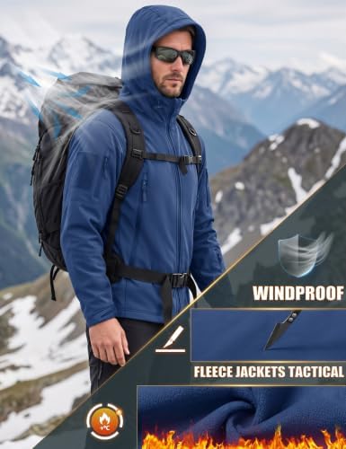 MAGCOMSEN Men's Jackets Tactical Winter Waterproof Softshell Rain Coat