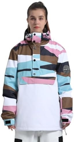 GSOU SNOW Womens Snowboard Jacket Baggy Ski Snow Jacket Windproof Insulated