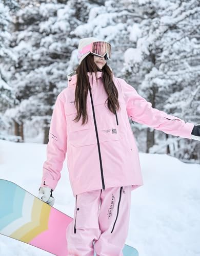 Womens Snowboard Jacket Baggy Ski Coat Snow with Hood