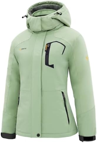 GEMYSE Women's Waterproof Ski Jacket Warm Winter Coat with Detachable Hood