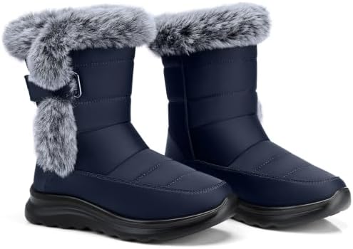 SHIBEVER Warm Winter Boots for Women: Snow Comfortable Casual Walking Boot