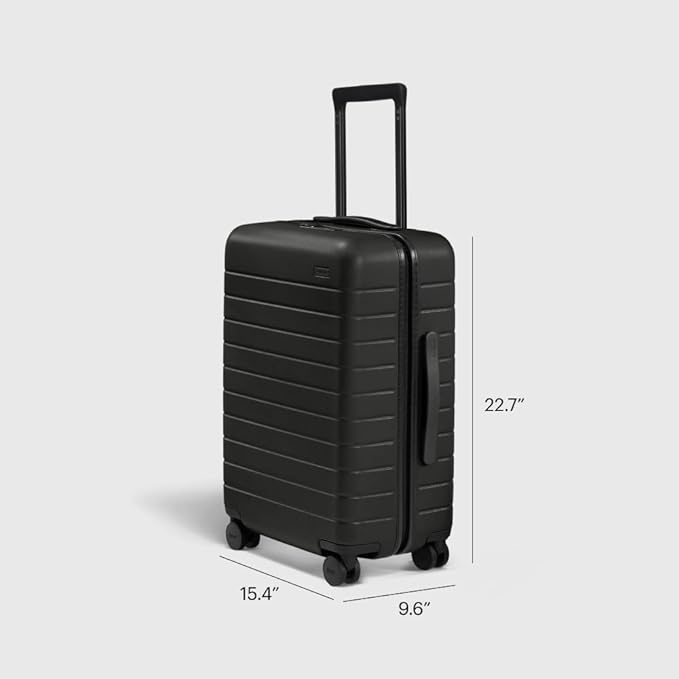Away Bigger Carry-On Luggage、軽量ハードサイド大型スーツケース、スピナーホイール、TSAロック、航空会社承認済み、ジェットブラック