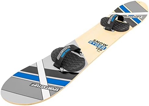 SportsStuff Snow Ryder Hardwood Snowboard, Beginner's Wood Snowboard, Multiple Sizes/Colors