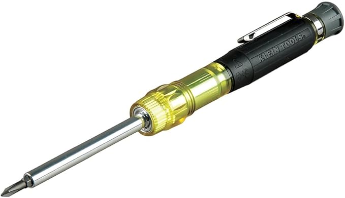 Klein Tools 80037 Screwdriver Tool Set, Multi-Bit Pocket Precision Screwdriver and Adjustable Length Stubby, 2-Piece