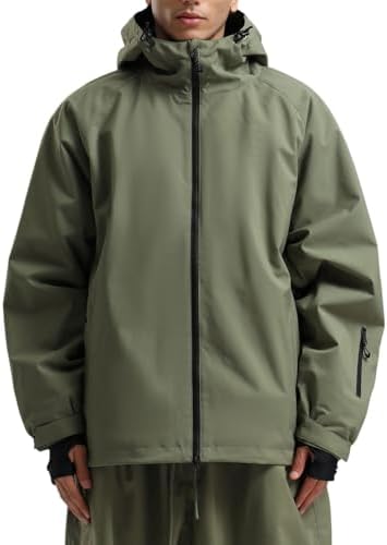 GSOU SNOW Mens Womens Snow Ski Jacket Baggy Snowboard Waterproof Insulated