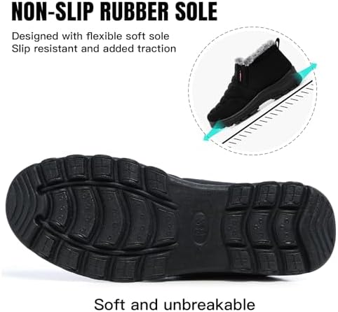 SHIBEVER Snow Boots For Women Warm: Winter Comfortable Non Slip Ankle Boot
