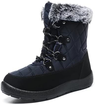 Women's Waterproof Winter Snow Boots Warm Insulation Outdoor Cold Weather Boot for Women Lightweight Fur Lined Non Slip