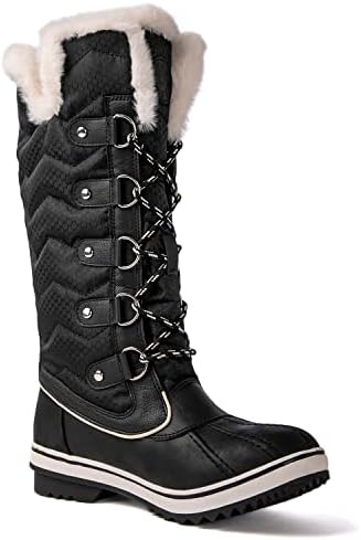 kingshow Globalwin Women’s Snow Boots – Mid-Calf-Length Winter Boots For Women with Faux Fur Lining, Insulated Cold Weather Protection, and Non-Slip Traction Sole