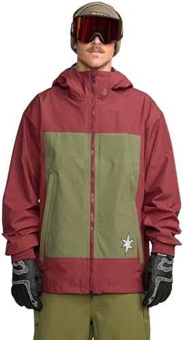 Volcom Men's Arthur Longo 20k 3l Snowboard Jacket - 2-layer Shell, Zip Tech®, Breathable Lining