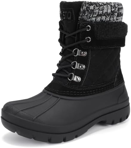 STQ Women's Duck Boots Waterproof Winter Snow Boot