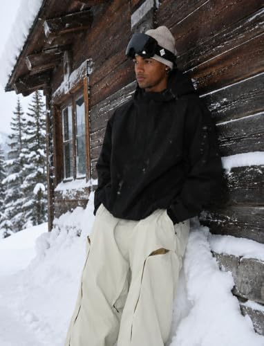 GSOU SNOW Mens Womens Baggy Snowboard Jacket Hoodie Shell 20K Waterproof