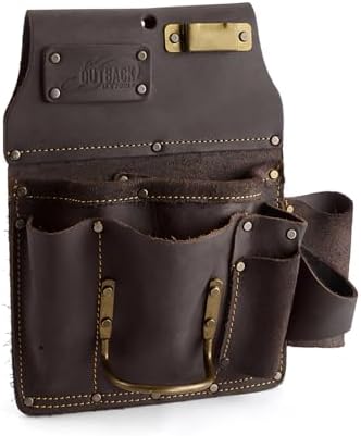 Ox Pro Full Grain Leather Tool Pouches - Made with Double Stitching and Rivet Reinforced Pockets
