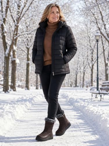 SHIBEVER Women Winter Snow Boots: Waterproof Fur Insulated Warm Ankle Boot