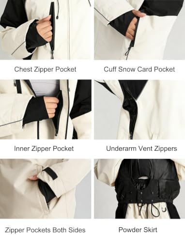 GSOU SNOW Womens Mens Baggy Snowboard Jacket With Reflective Strips