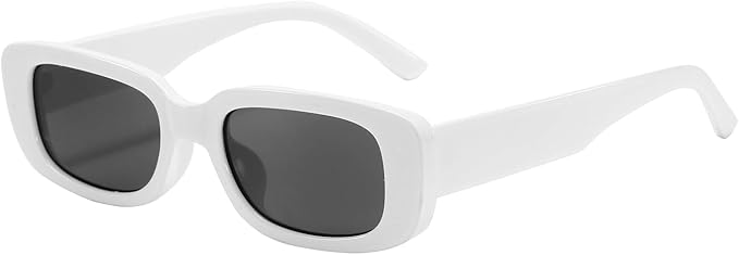 BUTABY Rectangle Sunglasses for Women Retro Driving Glasses 90’s Vintage Fashion Narrow Square Frame UV400 Protection