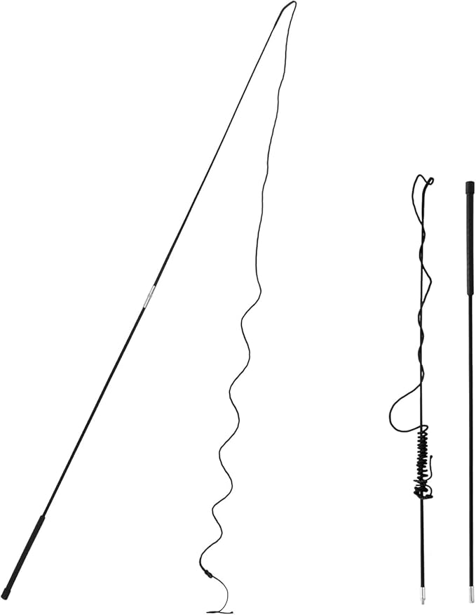 Horse Lunge Whip Training Stick and Whip 5.9 Feet Long Whip+6.3 Feet Drop for Dogs Horses(Can Detachable into Two Sections)