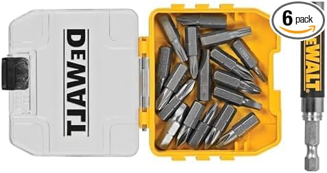 DEWALT 18 pc. Compact Magnetic Drive Guide Set,Yellow (DWAF2058CS),(Pack of 6)