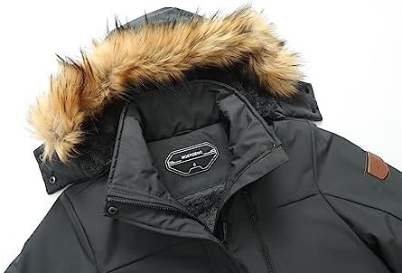 MOERDENG Women's Waterproof Ski Jacket Winter Warm Hooded Snow Coat