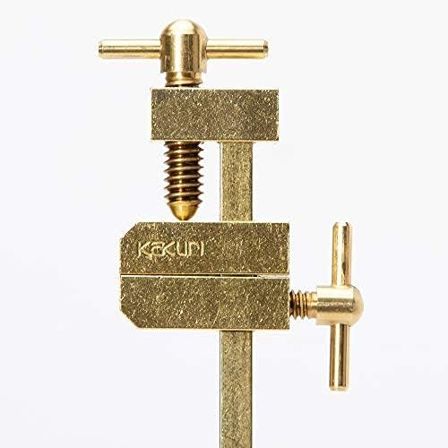 KAKURI Bar Clamps for Woodworking 6" HATAGANE Japanese Wood Clamps, Metal Parallel Clamps Tool Set 2 Pcs, Brass Gold, Made in JAPAN