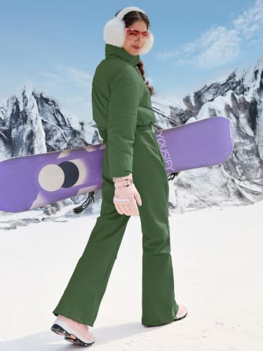 Womens Onesie Ski Suit Insulated Jumpsuit Winter Outdoor Snowsuits