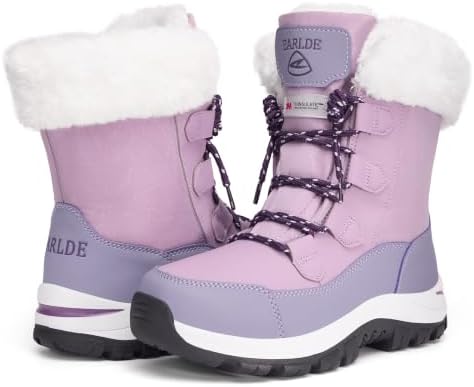 EARLDE Women's Snow Boots Waterproof Mid-Calf Winter Boots