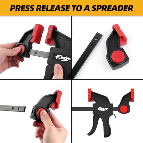 50" Bar Clamps, 2-Pack One-Handed Clamp/Spreader, 170lbs Load Limit