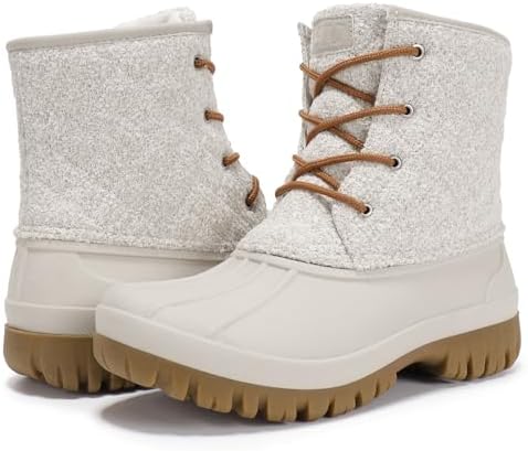 STQ Duck Boots for Women Waterproof Winter Boots Insulated Snow Boots