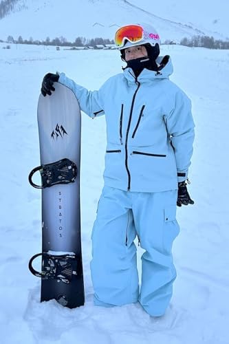 GSOU SNOW Snowboard Jacket Mens Womens Ski Jacket Baggy Snow Hoodie Coat