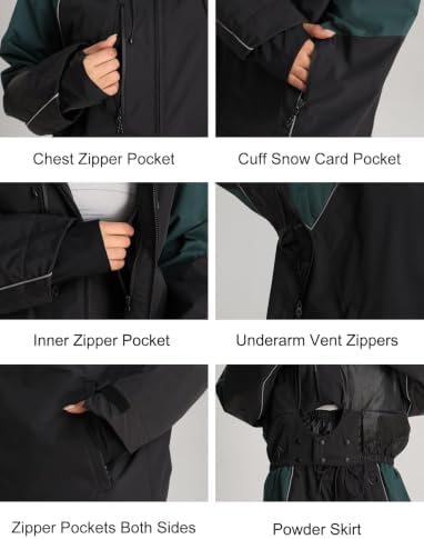 GSOU SNOW Womens Mens Baggy Snowboard Jacket With Reflective Strips