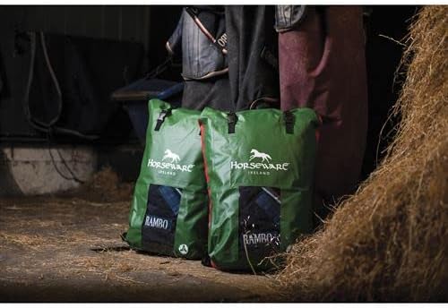 Horseware Ireland Rambo Original Turnout Lite Horse Sheet, Color: Green/Red, Size: 72 (AAAAA1-GR00-72)