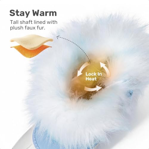 DREAM PAIRS Girls Snow Waterproof Winter Boots