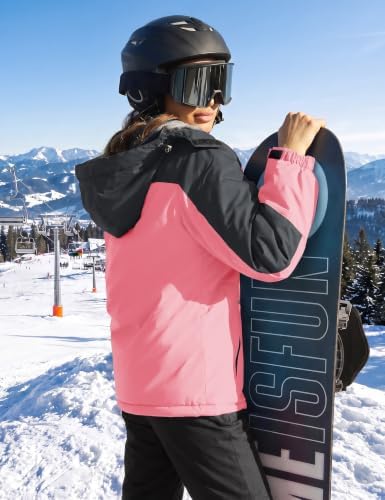 TACVASEN Women's Winter Coats Waterproof Snow Ski Jacket Warm Fleece