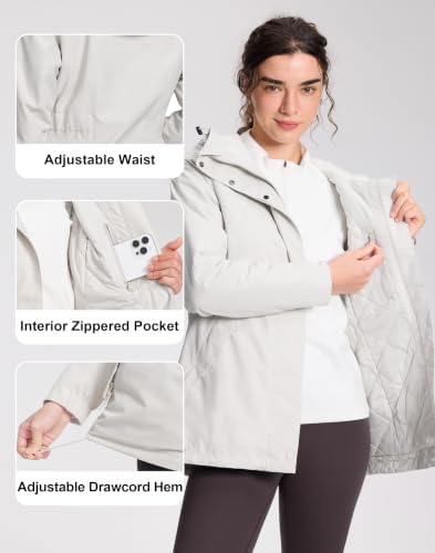 Pioneer Camp Women's Winter Coats Waterproof Ski Snow Fleece Lined Jacket