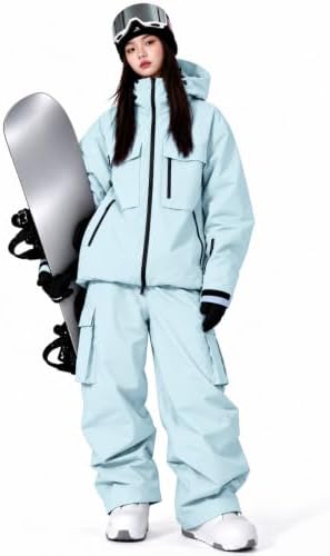 Women's Snow Snowboard Suits Insulated Snowsuits Baggy Ski Jacket and Pants