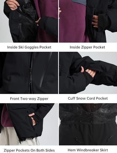 GSOU SNOW Men's Snowboard Jacket Waterproof Ski Coat Winter Snow Shell